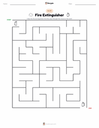 Fire Extinguisher printable worksheet preview