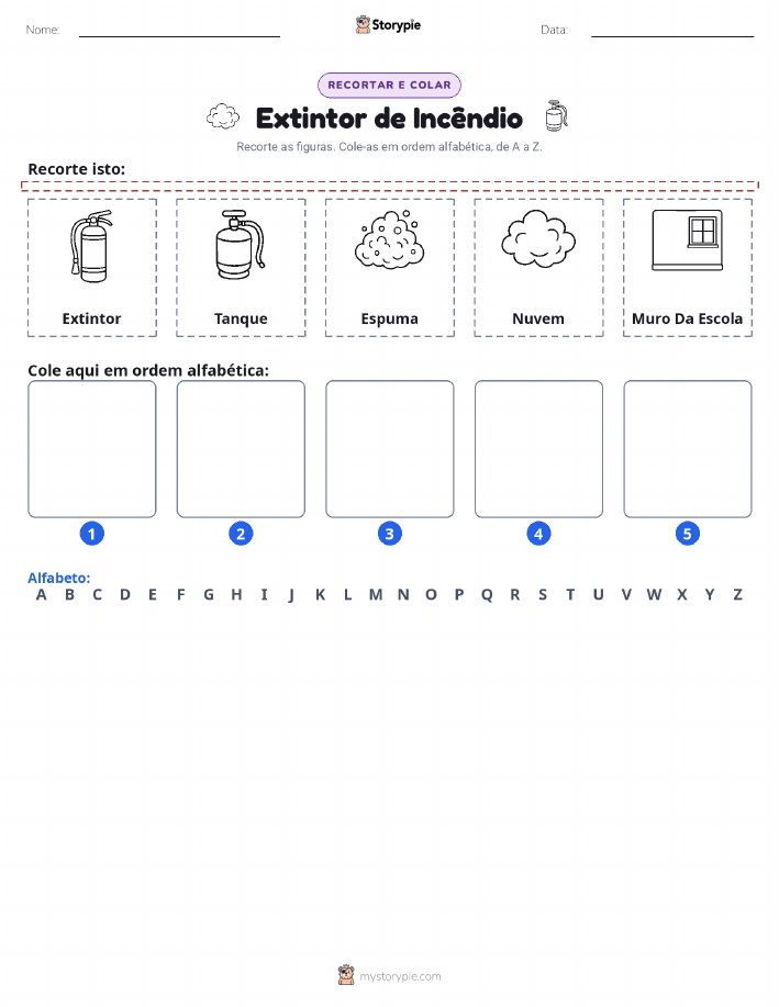 Recortar & Colar Alfabeto