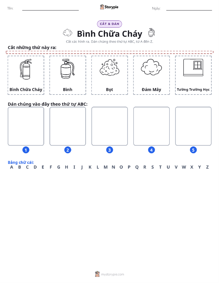 Cắt & Dán Chữ Cái