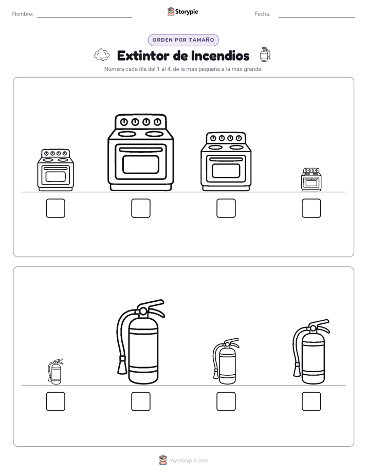 Orden de Tamaños