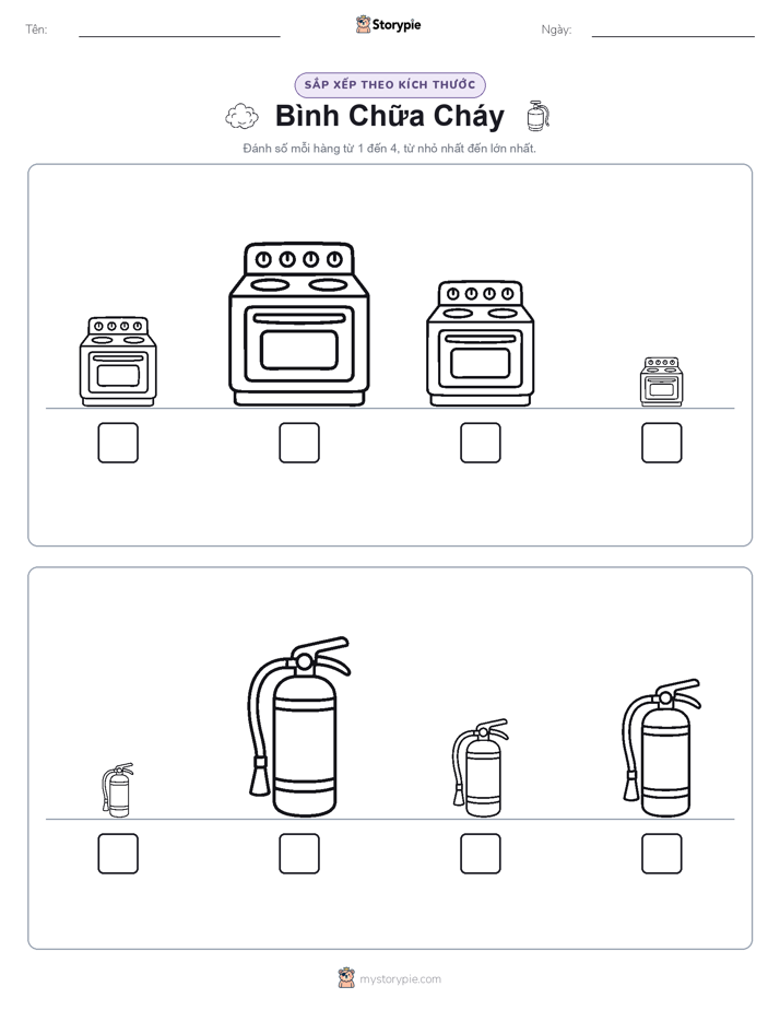 Thứ Tự Kích Thước
