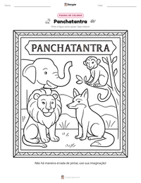 Prévia da folha de atividades imprimível Panchatantra