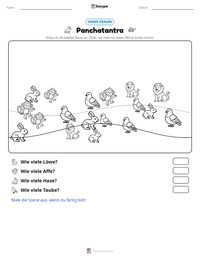 Panchatantra druckbare Arbeitsblatt Vorschau