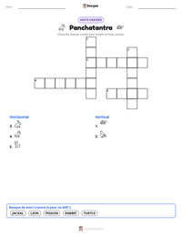 Aperçu de la feuille de travail imprimable Panchatantra