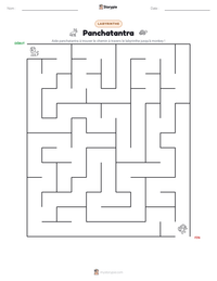 Aperçu de la feuille de travail imprimable Panchatantra