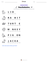 Panchatantra printable worksheet preview