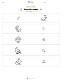 Panchatantra druckbare Arbeitsblatt Vorschau