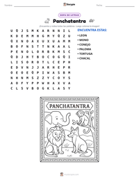 Vista previa de la hoja de trabajo imprimible de Panchatantra