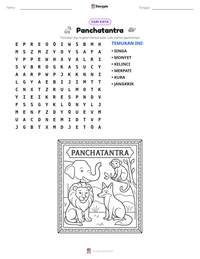 Prabaca lembar kerja cetak Panchatantra