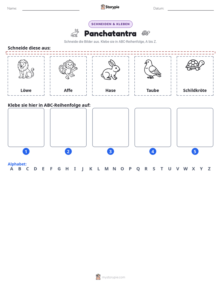 Schneiden & Einfügen Alphabet