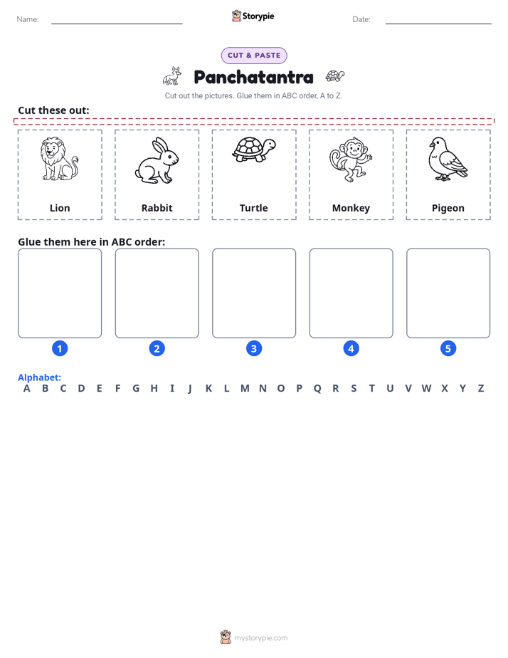 Cut & Paste Alphabet