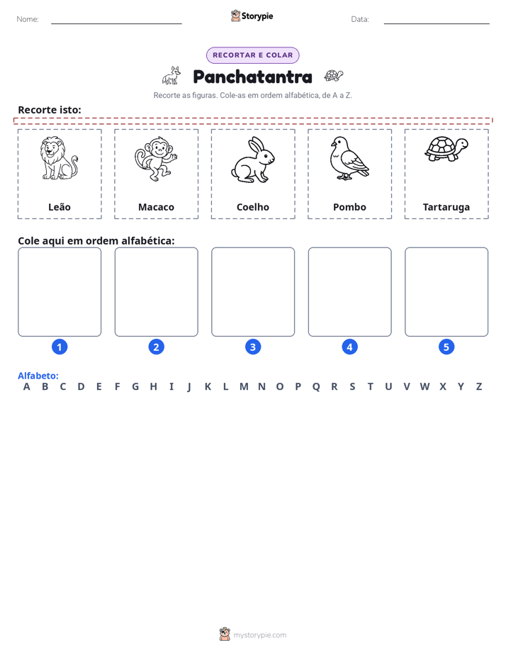 Recortar & Colar Alfabeto