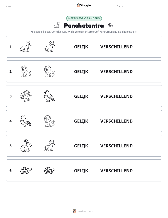 Zelfde of Verschillend