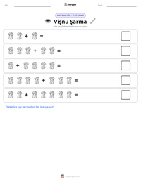 Vişnu Şarma yazdırılabilir çalışma sayfası önizlemesi