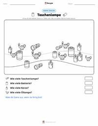 Taschenlampe druckbare Arbeitsblatt Vorschau