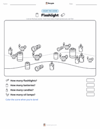 Flashlight printable worksheet preview