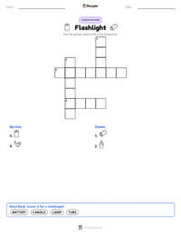Flashlight printable worksheet preview