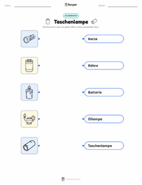 Taschenlampe druckbare Arbeitsblatt für Kinder