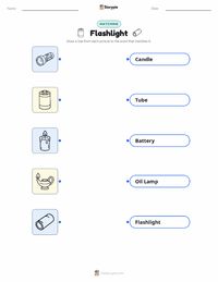 Flashlight printable worksheet for kids