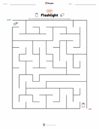 Flashlight printable worksheet preview