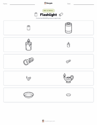 Flashlight printable worksheet preview