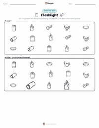 Flashlight printable worksheet preview