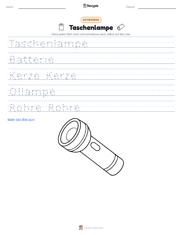 Schreibübung