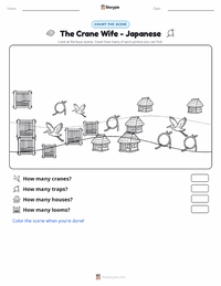 The Crane Wife - Japanese printable worksheet preview