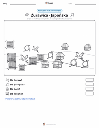 Podgląd drukowalnego arkusza ćwiczeń Żona Żurawia - Japońska