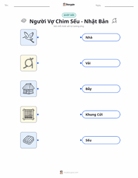 Tài liệu in sẵn Vợ Hạc - Nhật Bản cho trẻ em