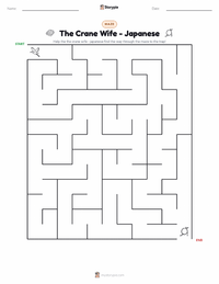 The Crane Wife - Japanese printable worksheet preview