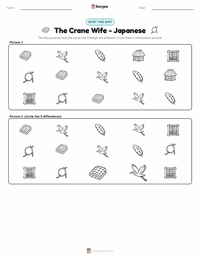 The Crane Wife - Japanese printable worksheet preview