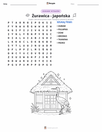 Podgląd drukowalnego arkusza ćwiczeń Żona Żurawia - Japońska