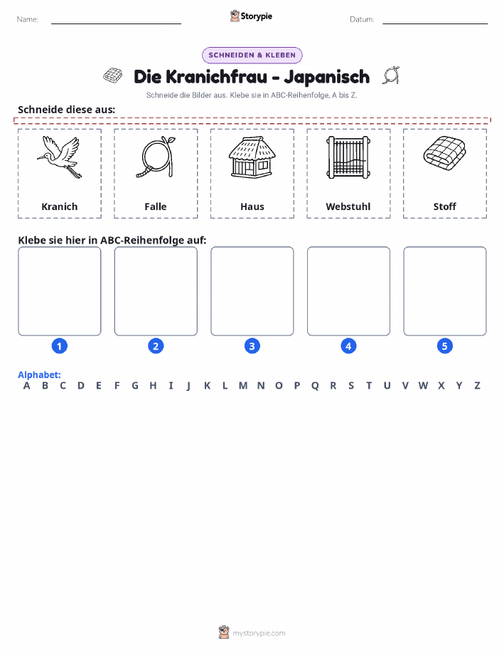 Schneiden & Einfügen Alphabet