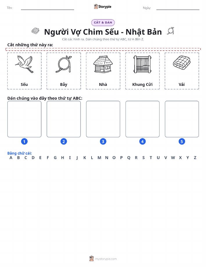 Cắt & Dán Chữ Cái