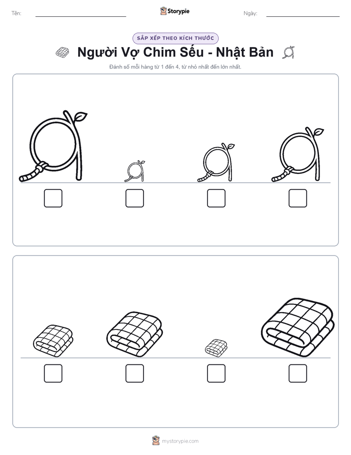 Thứ Tự Kích Thước