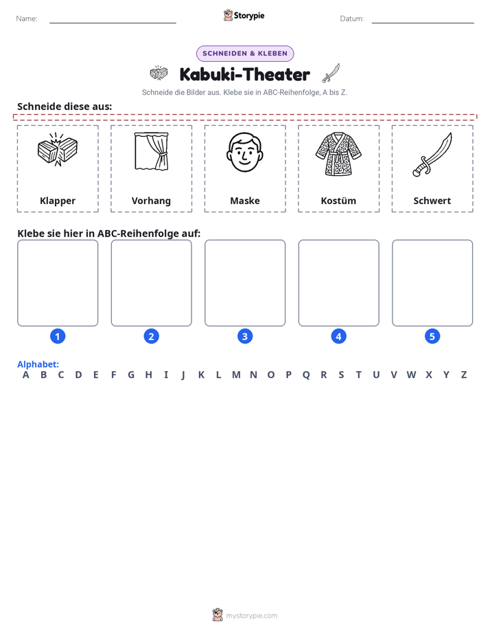Schneiden & Einfügen Alphabet