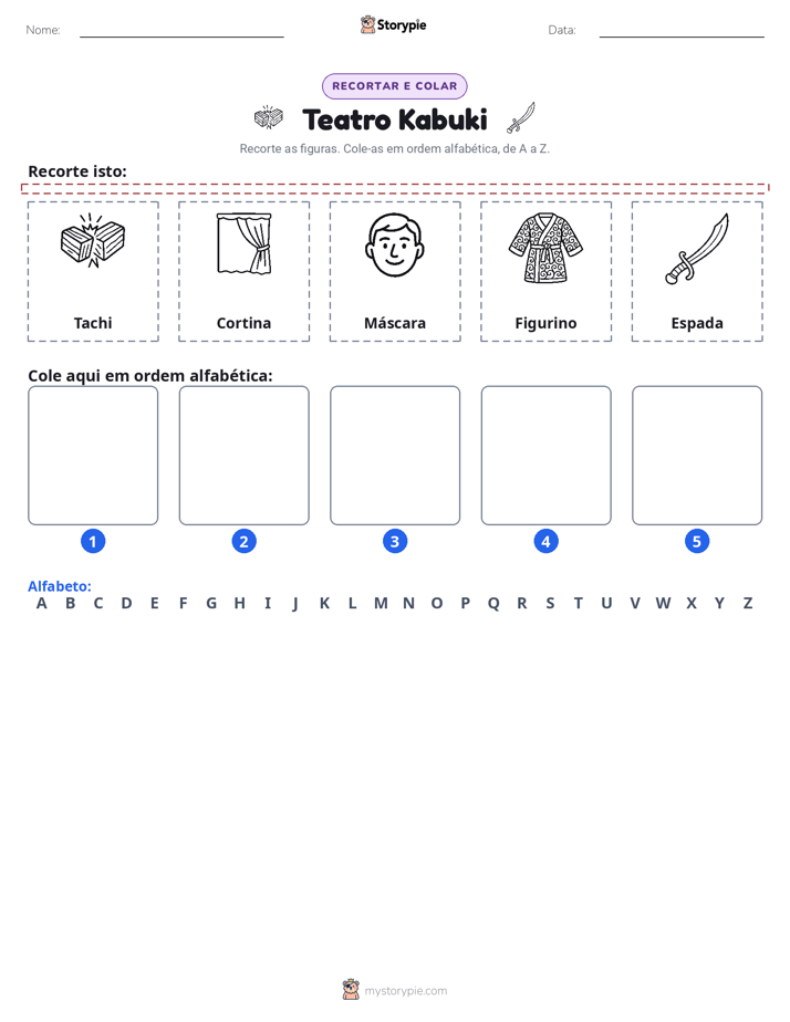 Recortar & Colar Alfabeto