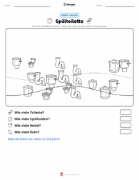 Spültoilette druckbare Arbeitsblatt Vorschau