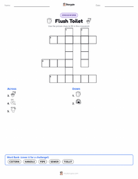 Flush Toilet printable worksheet preview