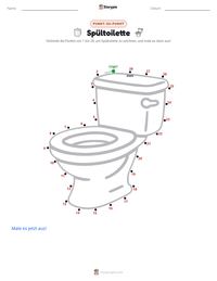 Spültoilette druckbare Arbeitsblatt Vorschau