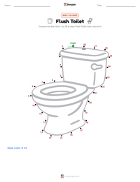Flush Toilet printable worksheet preview