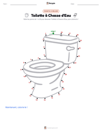 Aperçu de la feuille de travail imprimable Toilettes à chasse d'eau