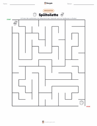 Spültoilette druckbare Arbeitsblatt Vorschau