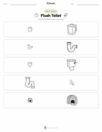 Flush Toilet printable worksheet preview