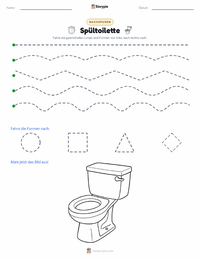 Spültoilette druckbare Arbeitsblatt Vorschau