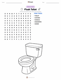 Flush Toilet printable worksheet preview