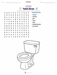 Prabaca lembar kerja cetak Toilet Siram