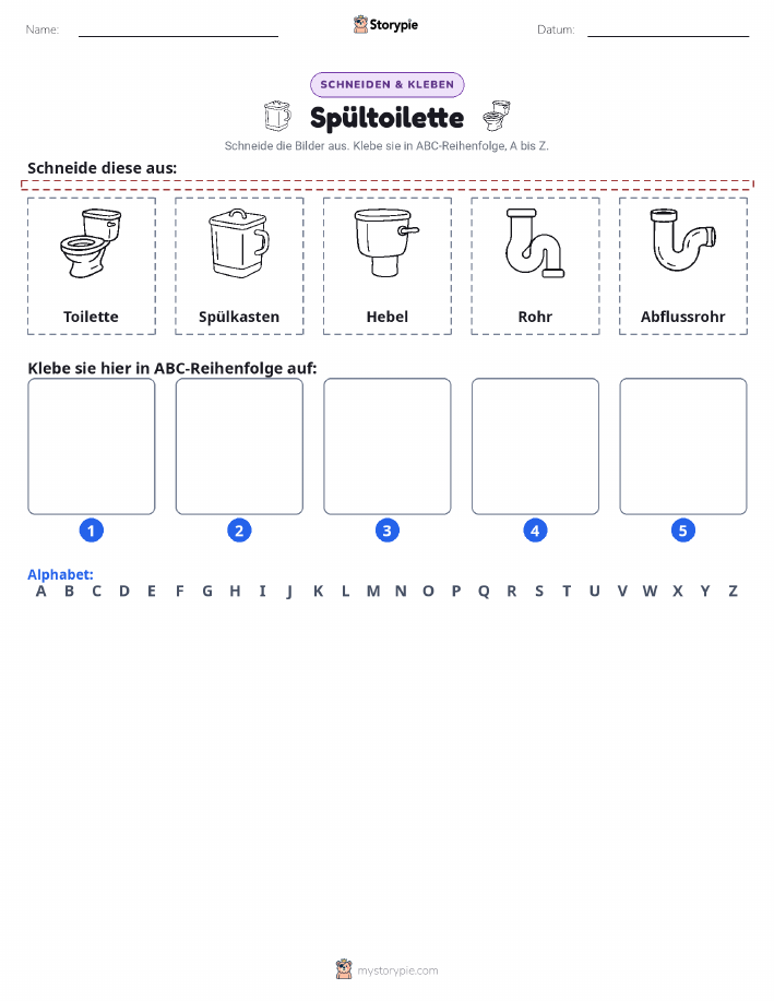 Schneiden & Einfügen Alphabet
