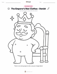 The Emperor's New Clothes - Danish coloring page for kids